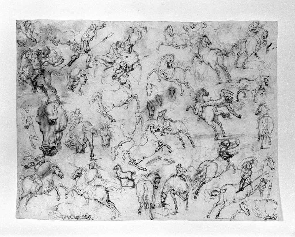 figure maschili (disegno, insieme) di Figino Giovanni Ambrogio (attribuito) (seconda metà sec. XVI)
