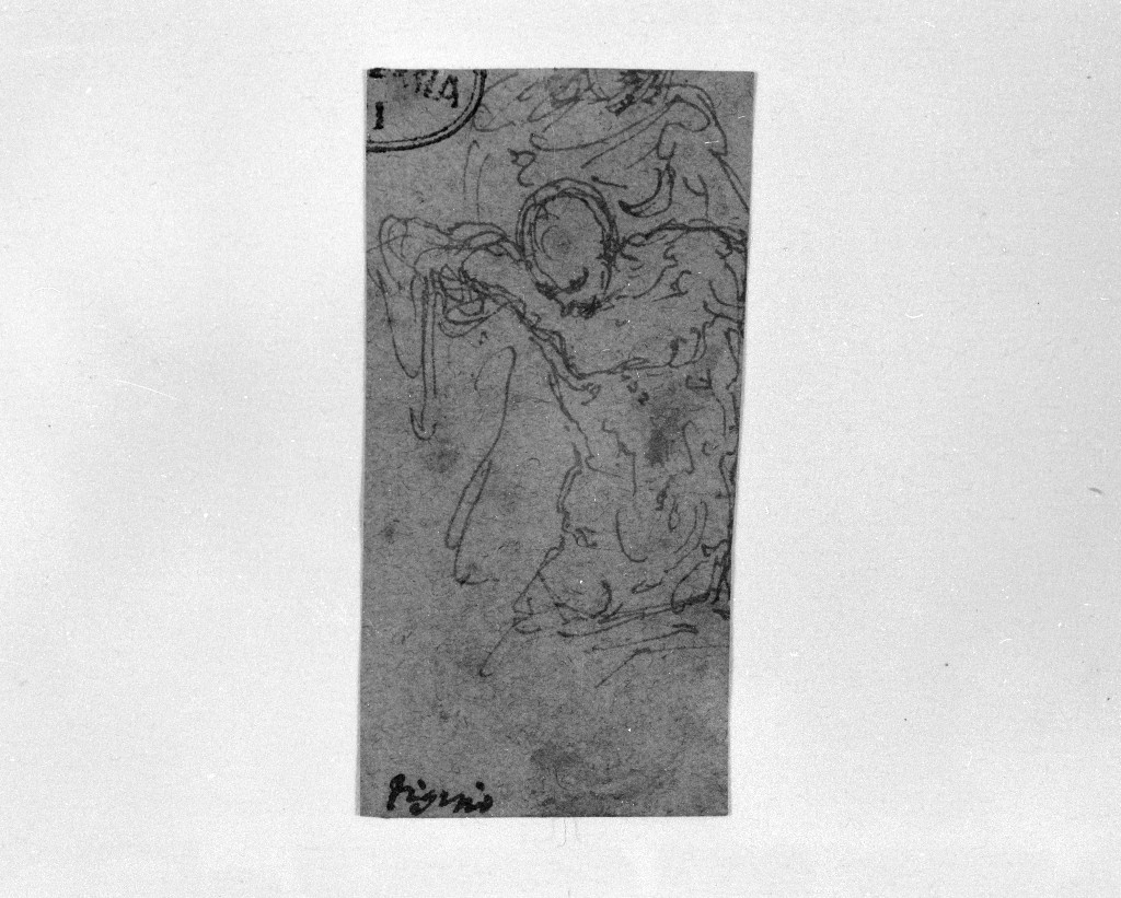 Cristo morto (disegno, opera isolata) di Figino Giovanni Ambrogio (attribuito) (seconda metà sec. XVI)