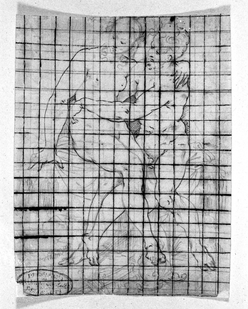 figura maschile (disegno, opera isolata) di Figino Giovanni Ambrogio (attribuito) (seconda metà sec. XVI)