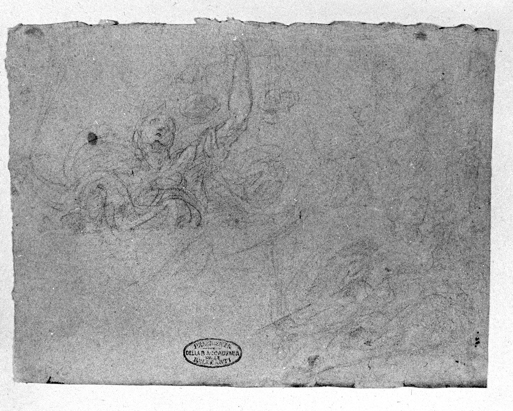 allegoria della Giustizia (disegno, elemento d'insieme) di Figino Giovanni Ambrogio (attribuito) (seconda metà sec. XVI)