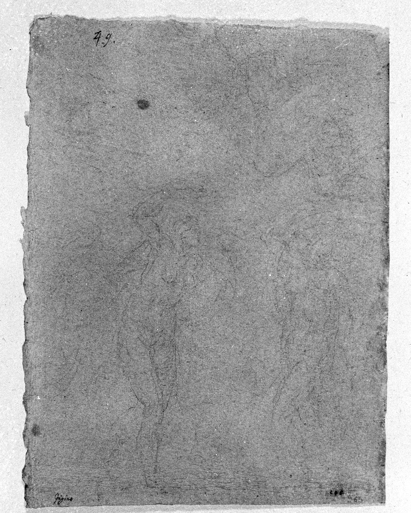 Annunciazione (disegno, elemento d'insieme) di Figino Giovanni Ambrogio (attribuito) (seconda metà sec. XVI)