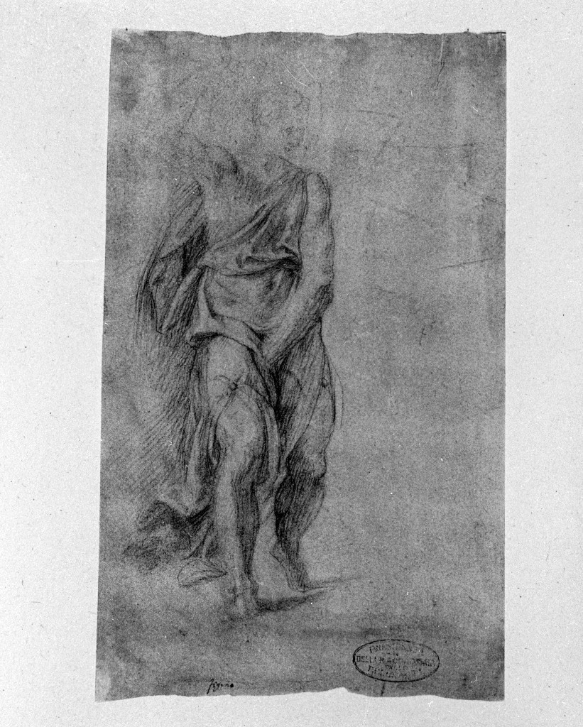 figura maschile (disegno, opera isolata) di Figino Giovanni Ambrogio (attribuito) (seconda metà sec. XVI)
