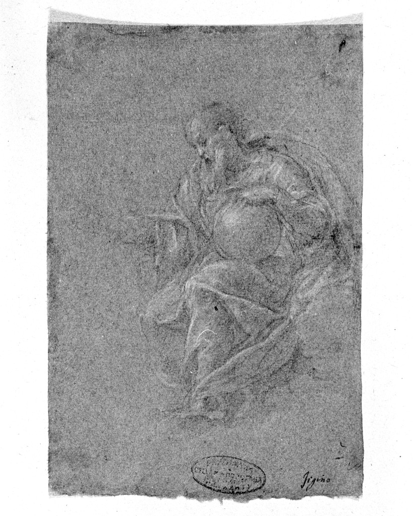 Dio Padre (disegno, opera isolata) di Figino Giovanni Ambrogio (attribuito) (seconda metà sec. XVI)