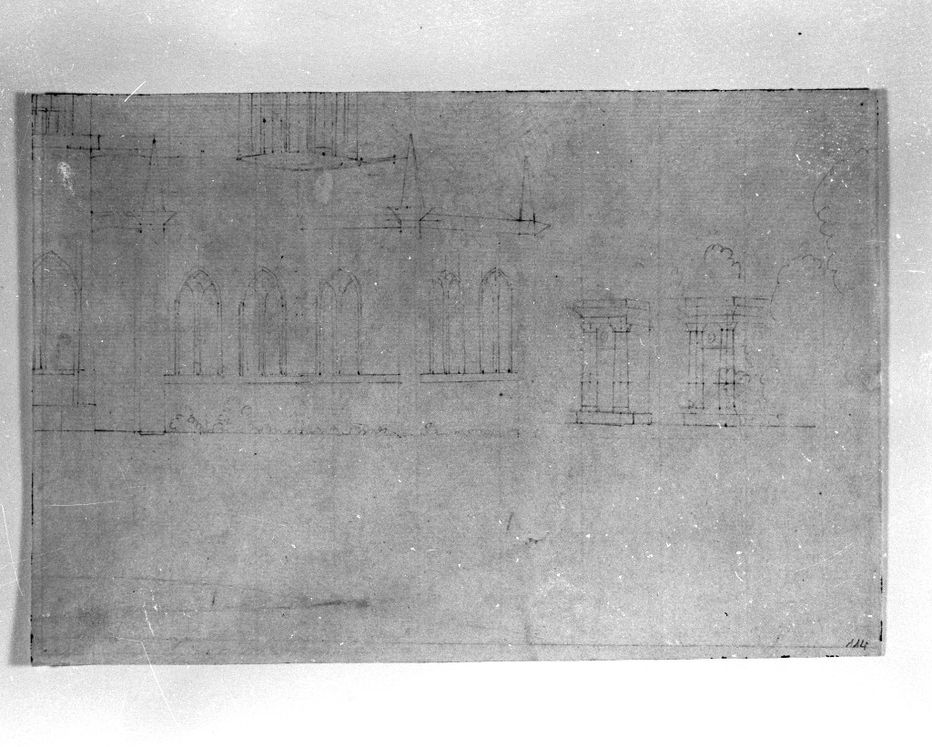 schizzi architettonici (disegno, elemento d'insieme) di Quarenghi Giacomo (inizio sec. XIX)
