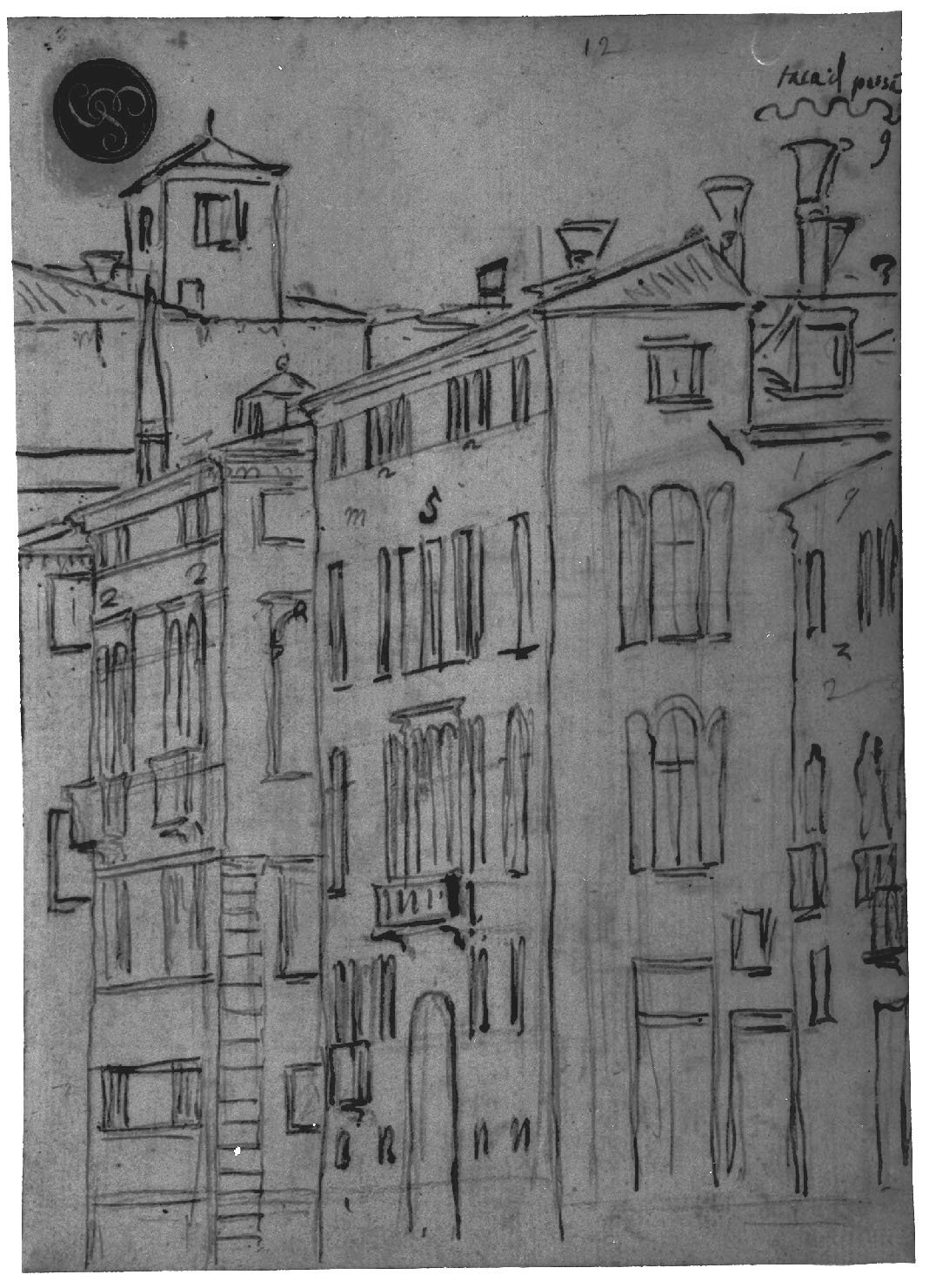 veduta di città (disegno, elemento d'insieme) di Canal Antonio detto Canaletto (secc. XVII/ XVIII)