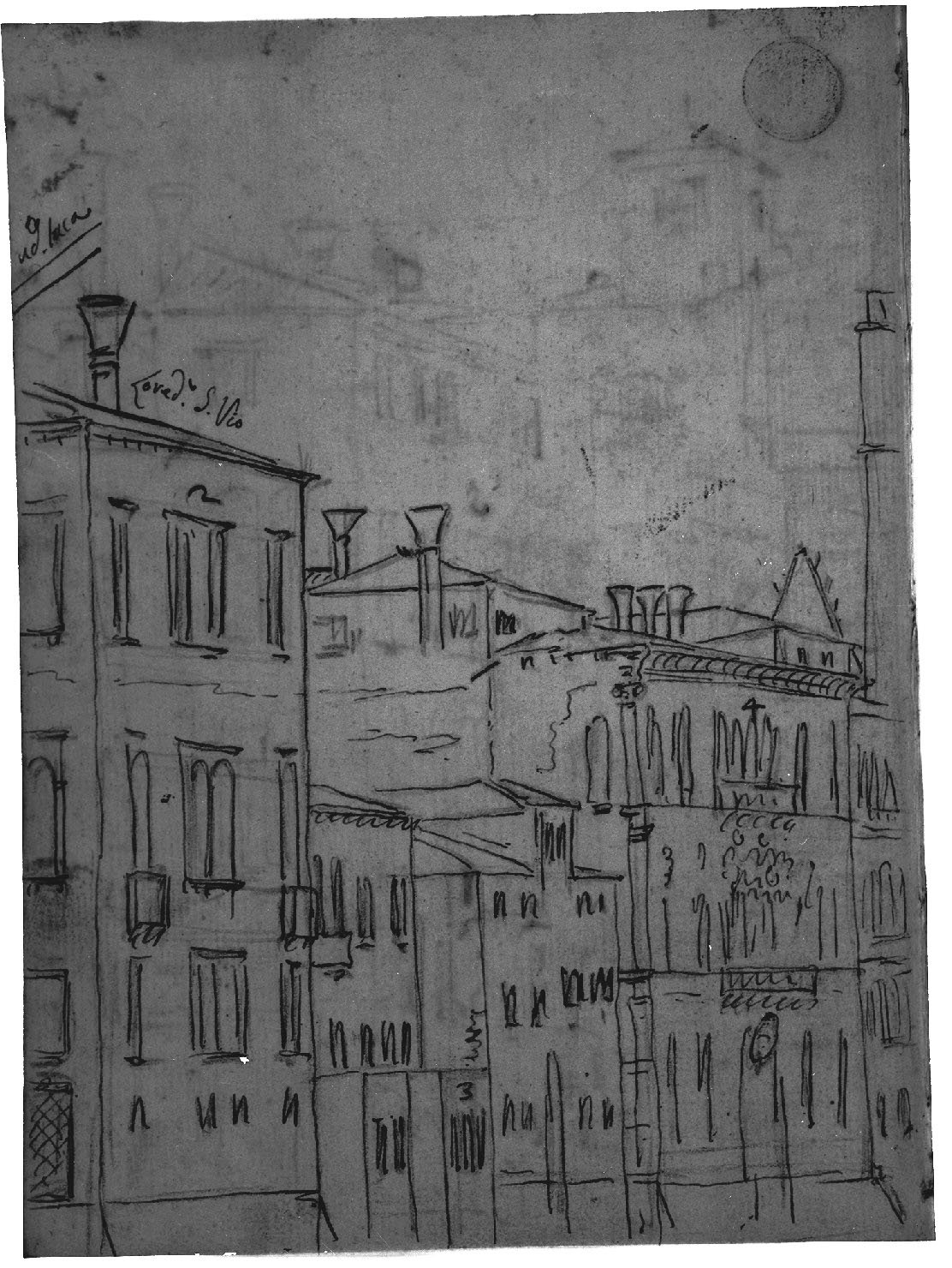 veduta di città (disegno, elemento d'insieme) di Canal Antonio detto Canaletto (secc. XVII/ XVIII)