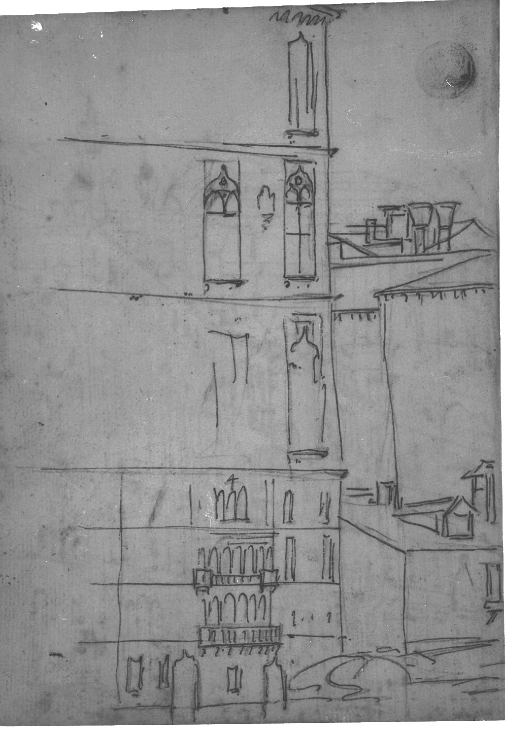 veduta di città (disegno, elemento d'insieme) di Canal Antonio detto Canaletto (secc. XVII/ XVIII)
