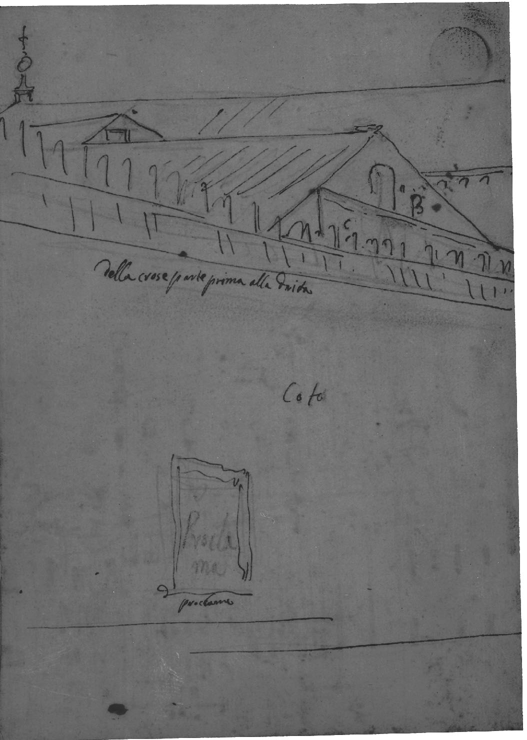 veduta di città (disegno, elemento d'insieme) di Canal Antonio detto Canaletto (secc. XVII/ XVIII)