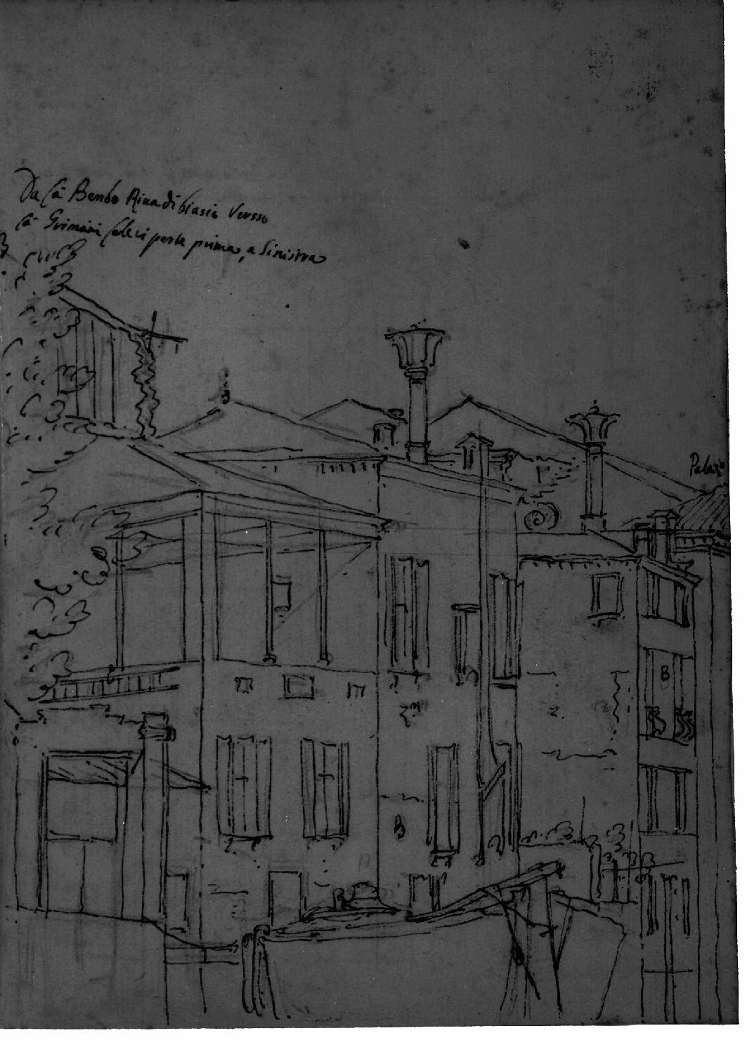 veduta di città (disegno, elemento d'insieme) di Canal Antonio detto Canaletto (secc. XVII/ XVIII)