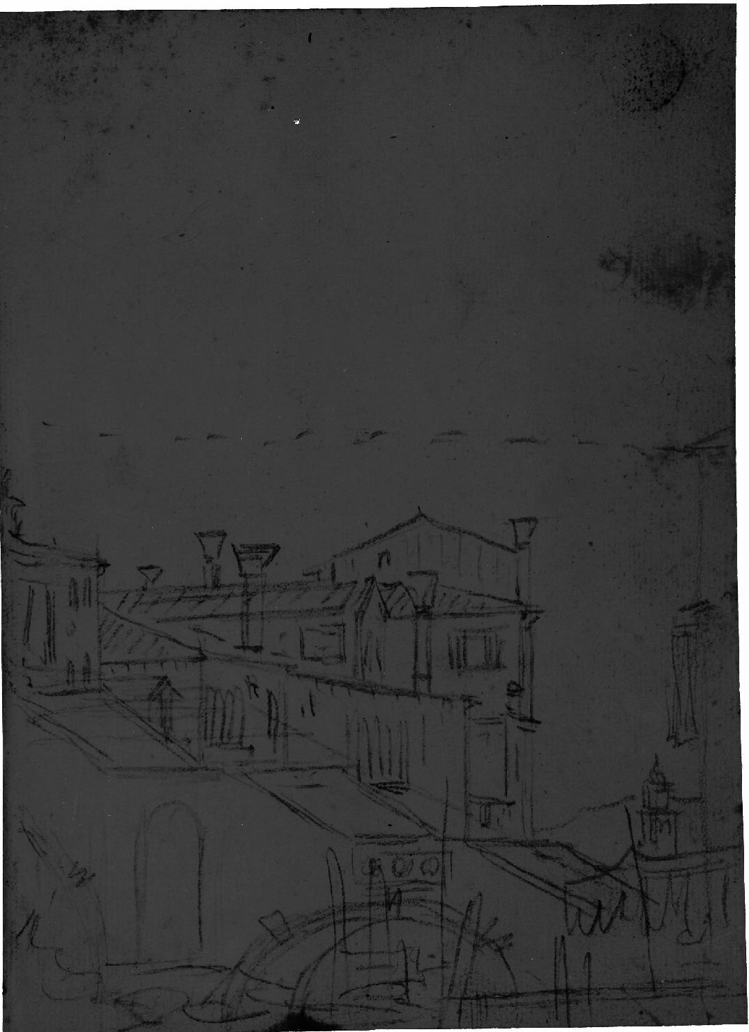 veduta di città (disegno, elemento d'insieme) di Canal Antonio detto Canaletto (secc. XVII/ XVIII)