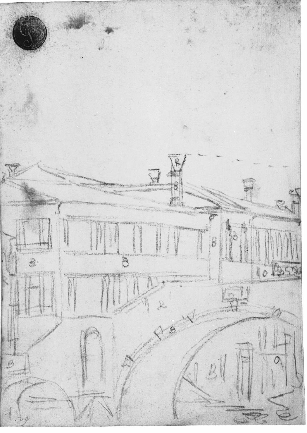 veduta di città (disegno, elemento d'insieme) di Canal Antonio detto Canaletto (secc. XVII/ XVIII)