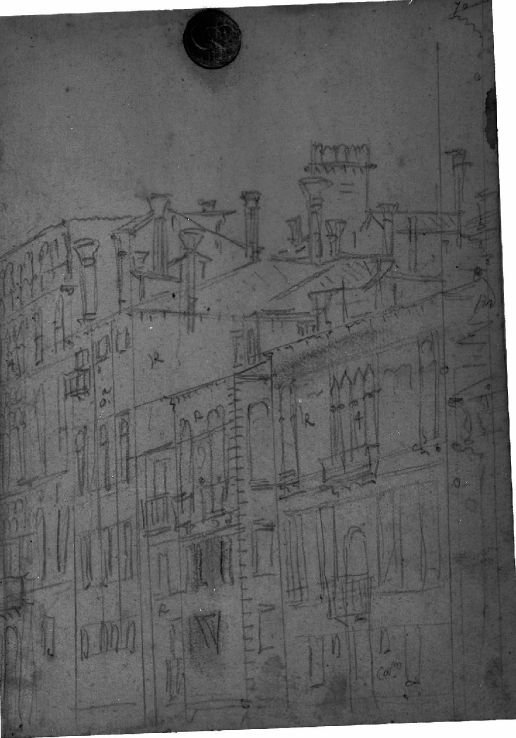 veduta di città (disegno, elemento d'insieme) di Canal Antonio detto Canaletto (secc. XVII/ XVIII)