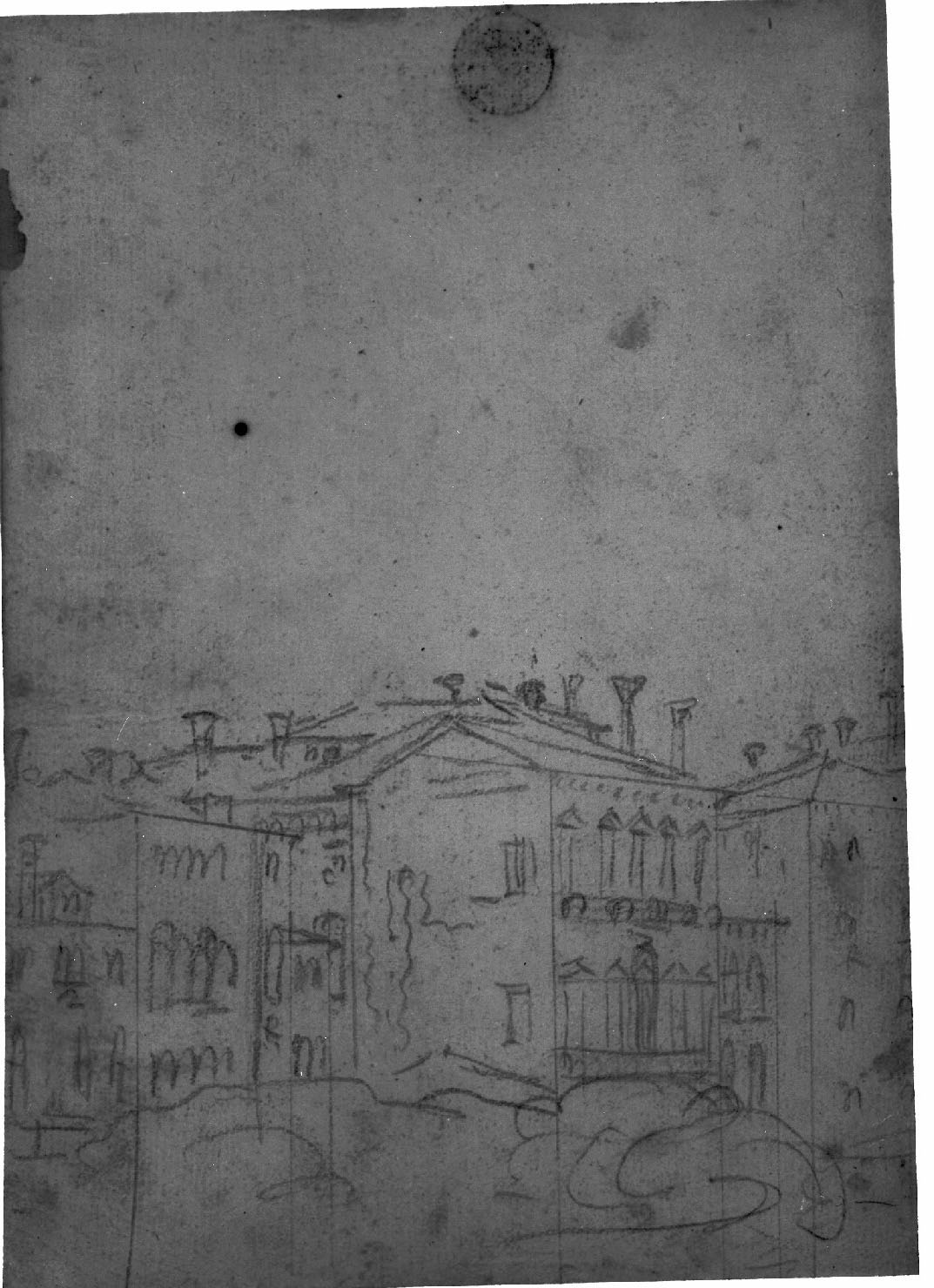 veduta di città (disegno, elemento d'insieme) di Canal Antonio detto Canaletto (secc. XVII/ XVIII)