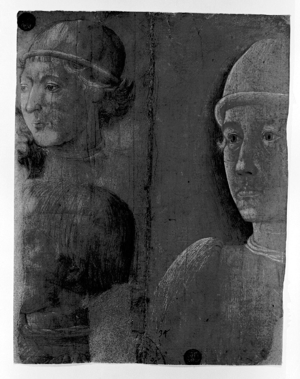 figure maschili (disegno, opera isolata) di Benozzo di Lese detto Benozzo Gozzoli (sec. XV)