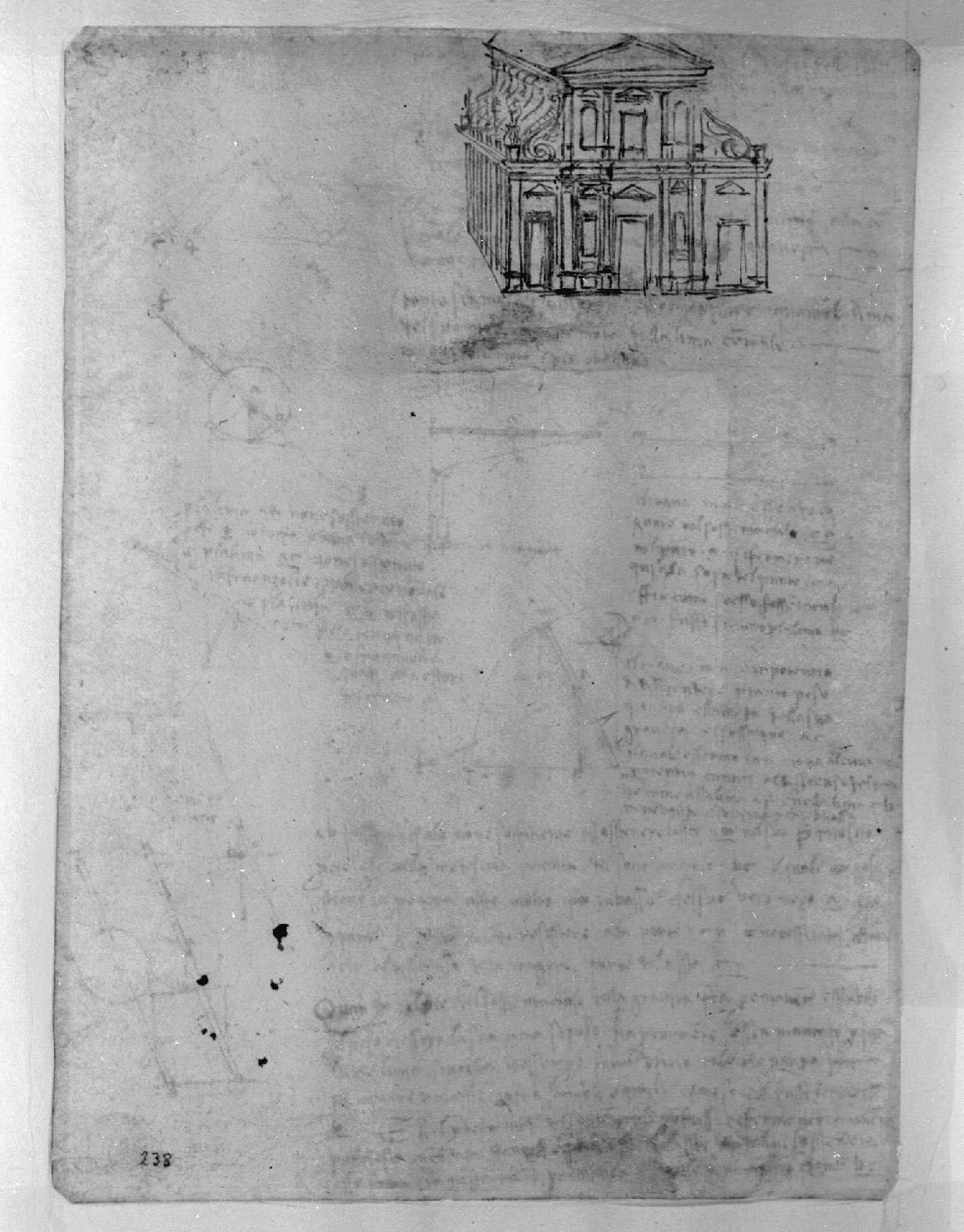 architettura (disegno, elemento d'insieme) di Benozzo di Lese detto Benozzo Gozzoli (sec. XV)
