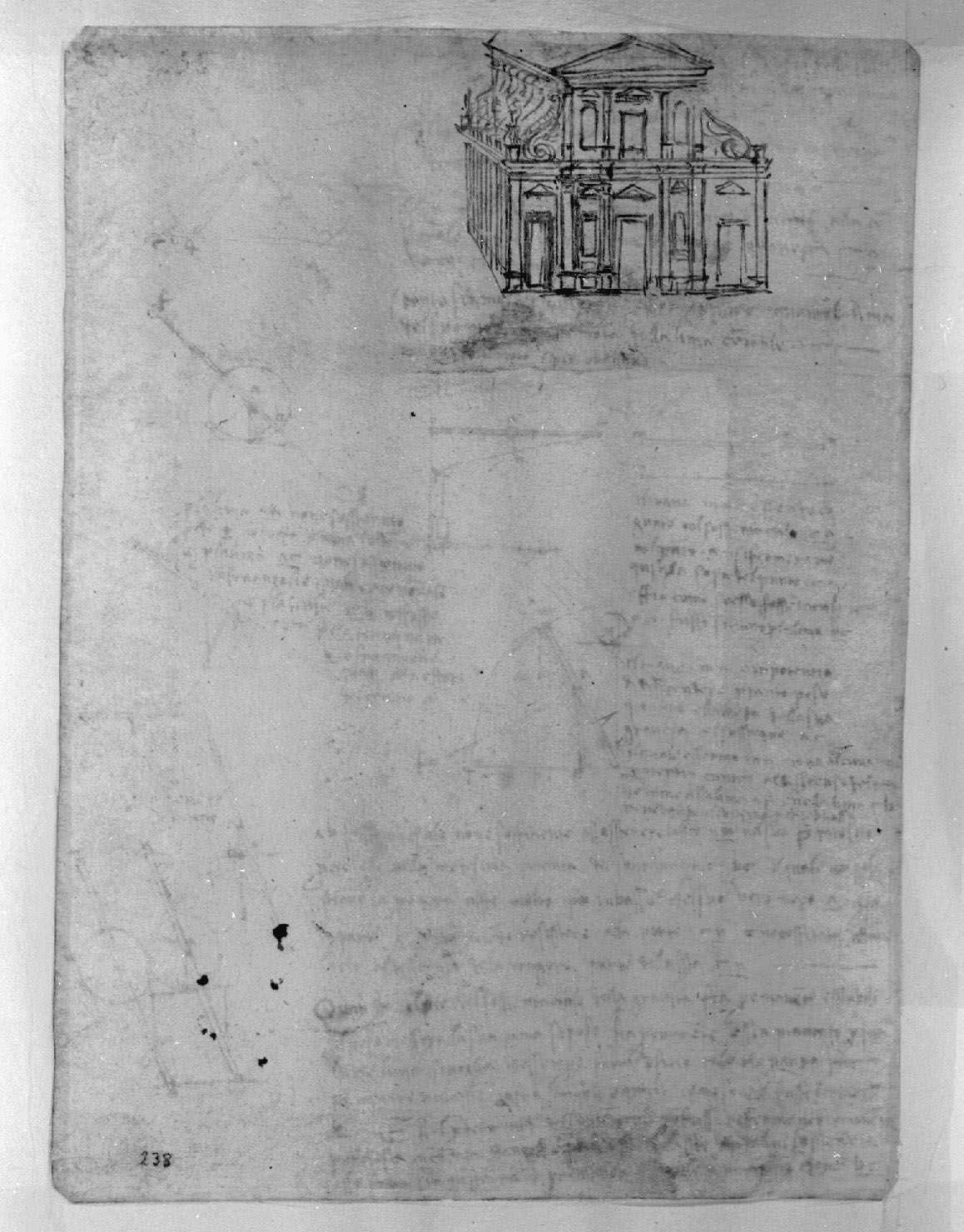 architettura (disegno, elemento d'insieme) di Benozzo di Lese detto Benozzo Gozzoli (sec. XV)
