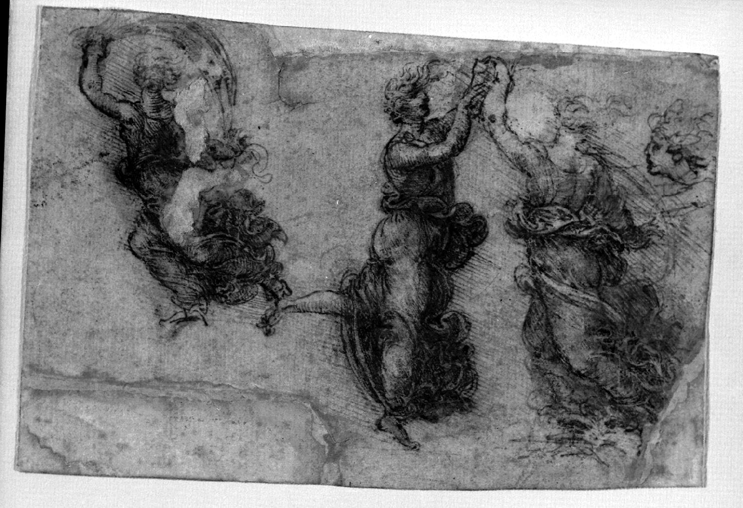 figure femminili (disegno, opera isolata) di Leonardo da Vinci (secc. XV/ XVI)