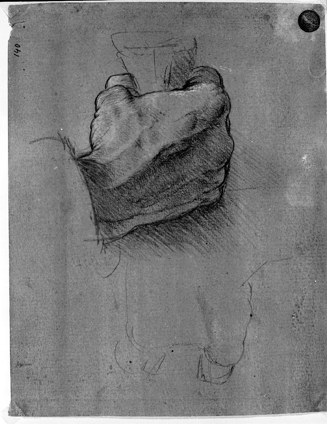 figura antropomorfa (disegno, opera isolata) di Leonardo da Vinci (attribuito) (sec. XV)