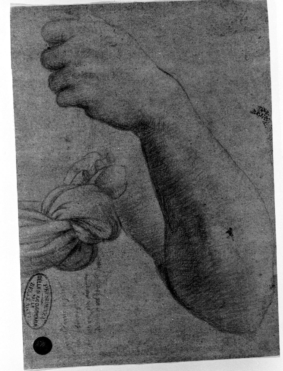figura maschile (disegno, opera isolata) di Cesare da Sesto (prima metà sec. XVI)