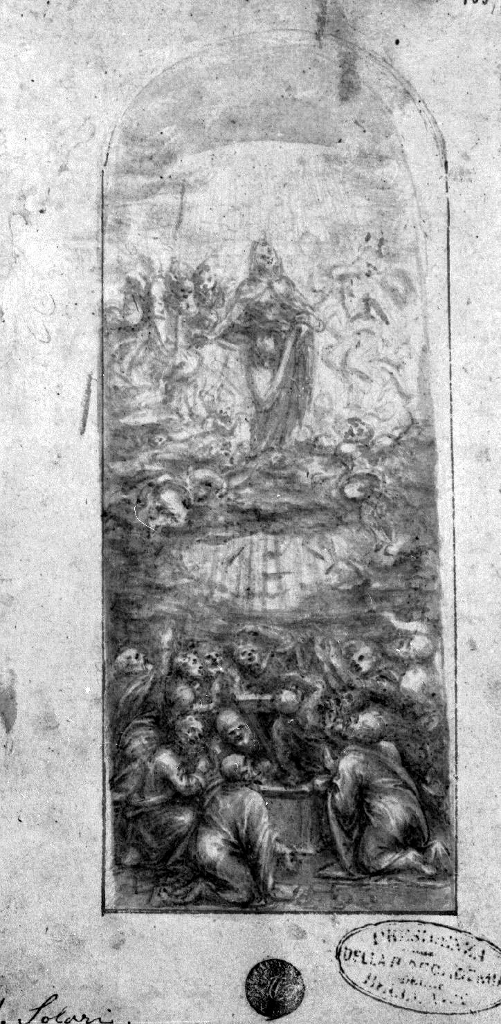 assunzione della Madonna (disegno, opera isolata) di Solario Andrea (prima metà sec. XVI)