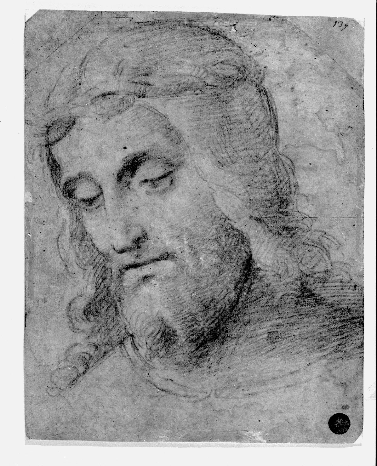 Cristo coronato di spine (disegno, opera isolata) di Solario Andrea (primo quarto sec. XVI)