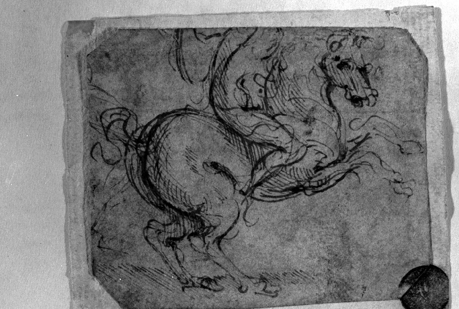 figura maschile (disegno, opera isolata) - ambito lombardo (ultimo quarto sec. XVI)