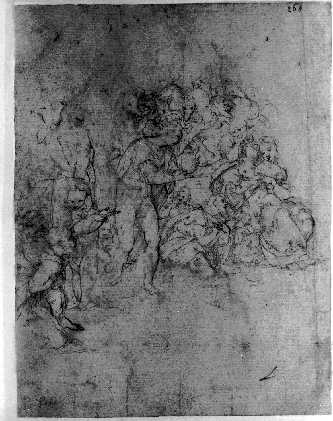 adorazione dei Re Magi (disegno, opera isolata) di Cesare da Sesto (secc. XV/ XVI)
