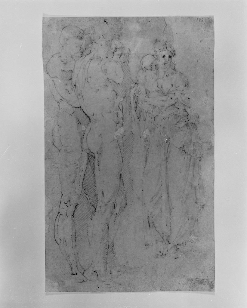 figure (disegno, opera isolata) - ambito fiorentino (metà sec. XVI)