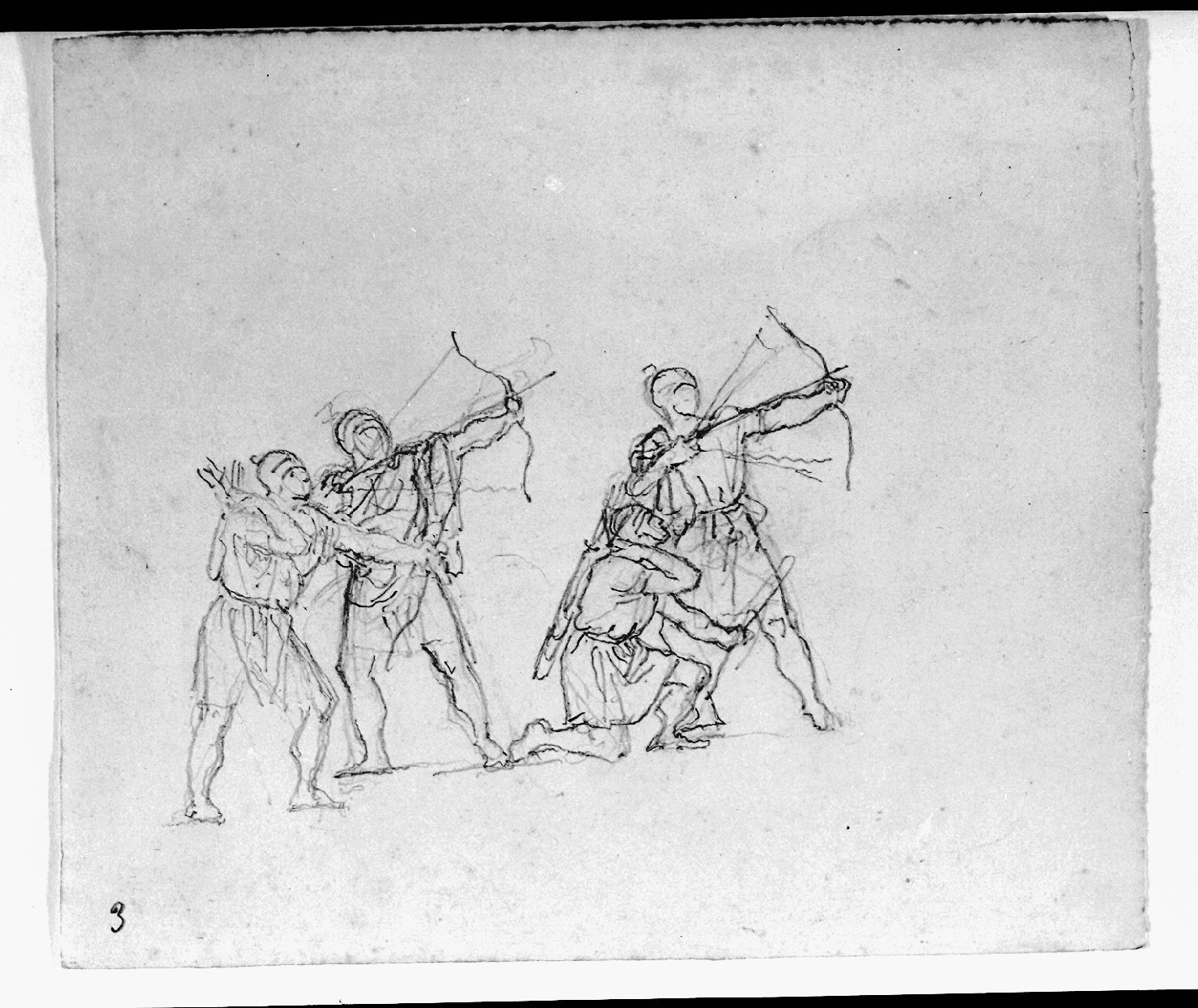 arcieri (disegno, opera isolata) di Hayez Francesco (secc. XVIII/ XIX)