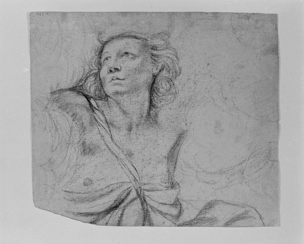 angelo (disegno, elemento d'insieme) di Preti Mattia detto Cavalier Calabrese (sec. XVII)