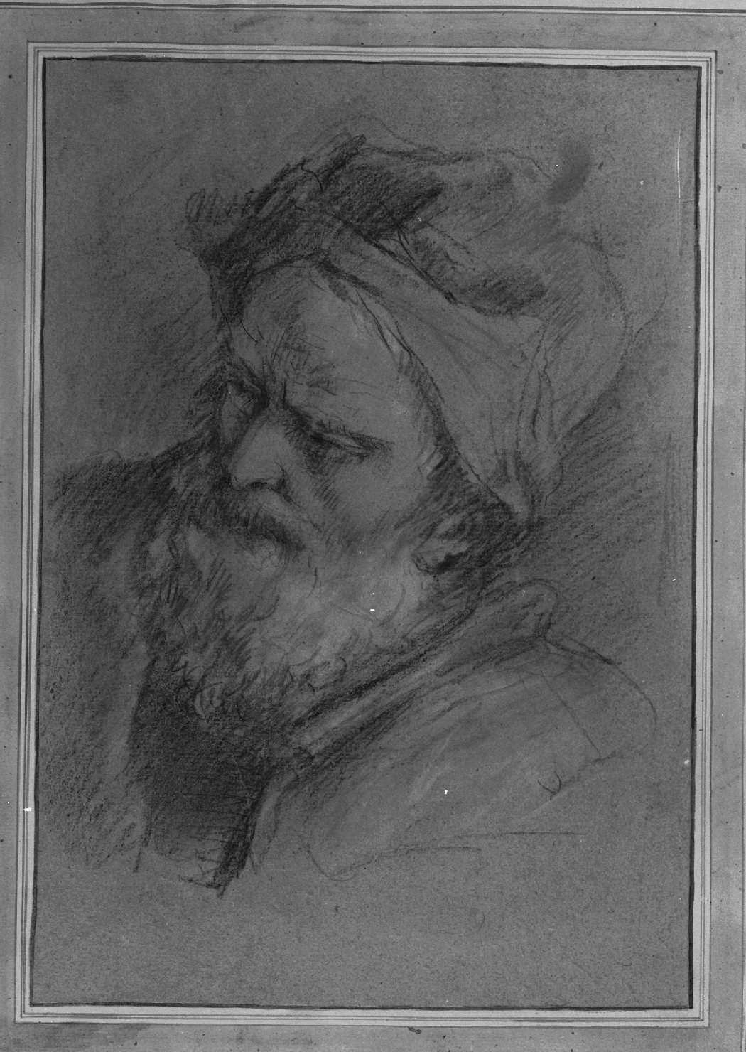 ritratto d'uomo (disegno, opera isolata) di Ricci Sebastiano (secc. XVII/ XVIII)