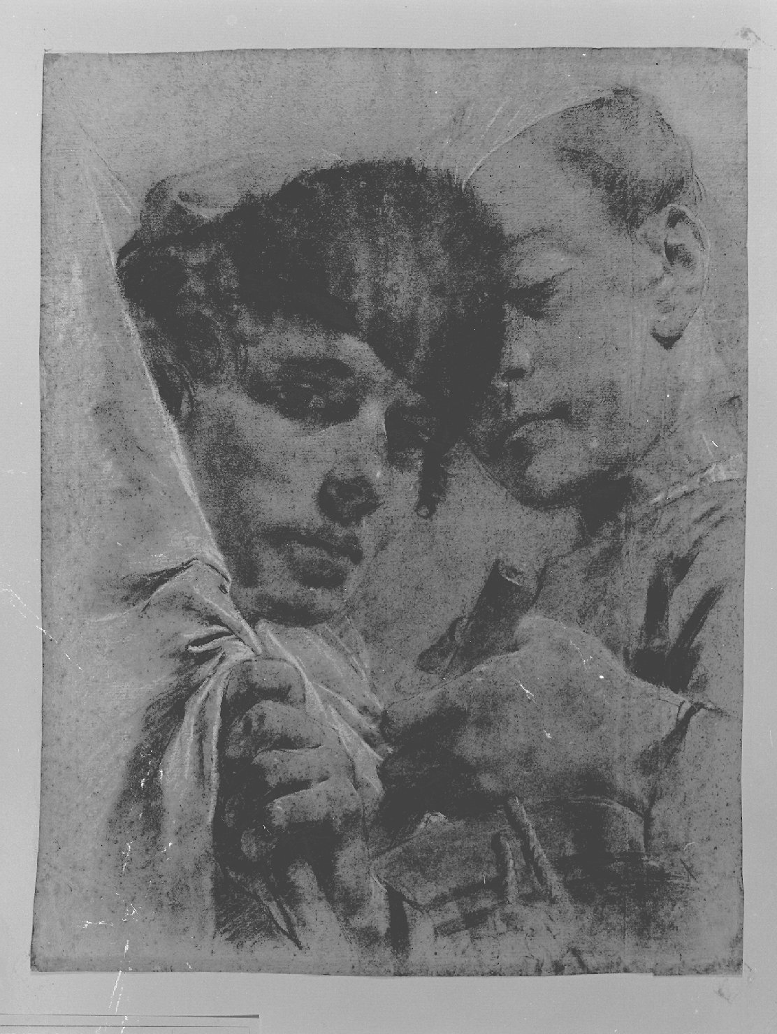 figure maschili (disegno, opera isolata) di Piazzetta Giovanni Battista (secc. XVII/ XVIII)