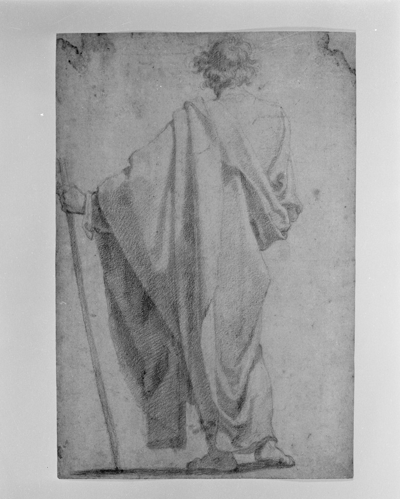 figura maschile (disegno, opera isolata) - ambito toscano (secc. XVI/ XVII)