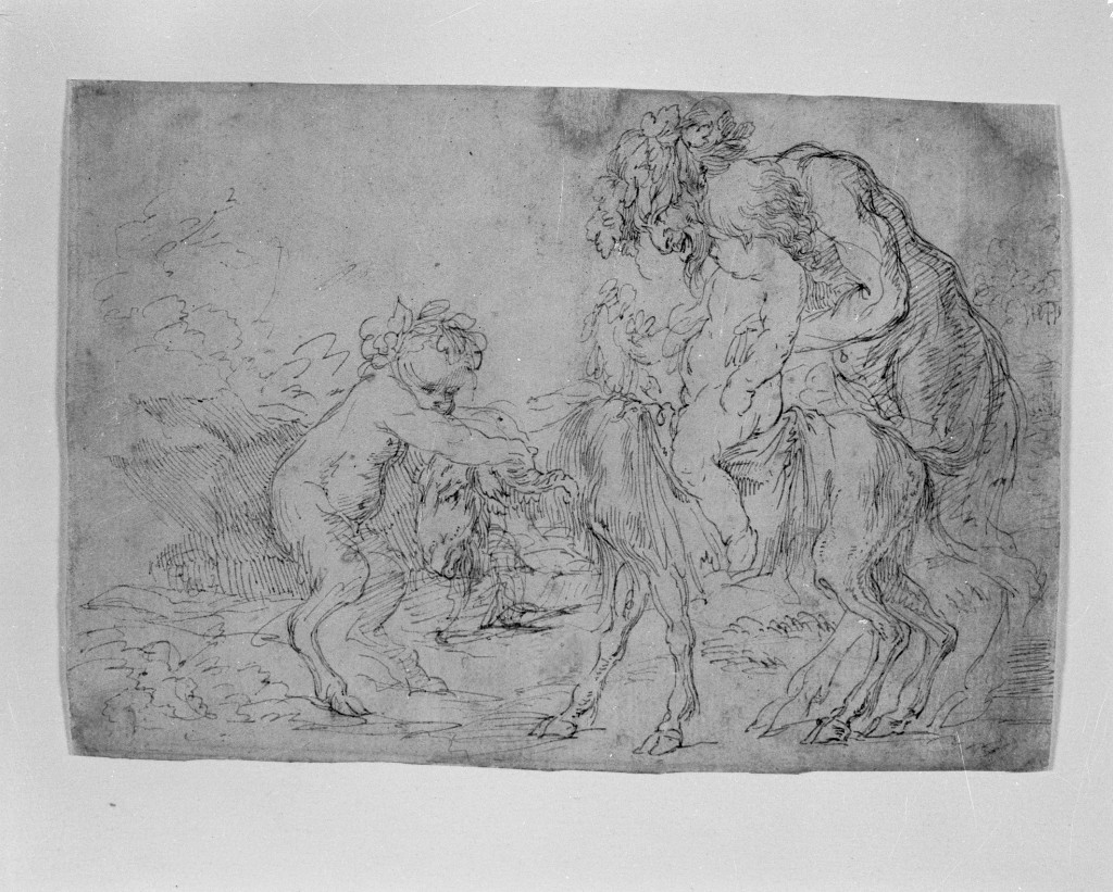 scena pastorale (disegno, opera isolata) - ambito toscano (sec. XVII)