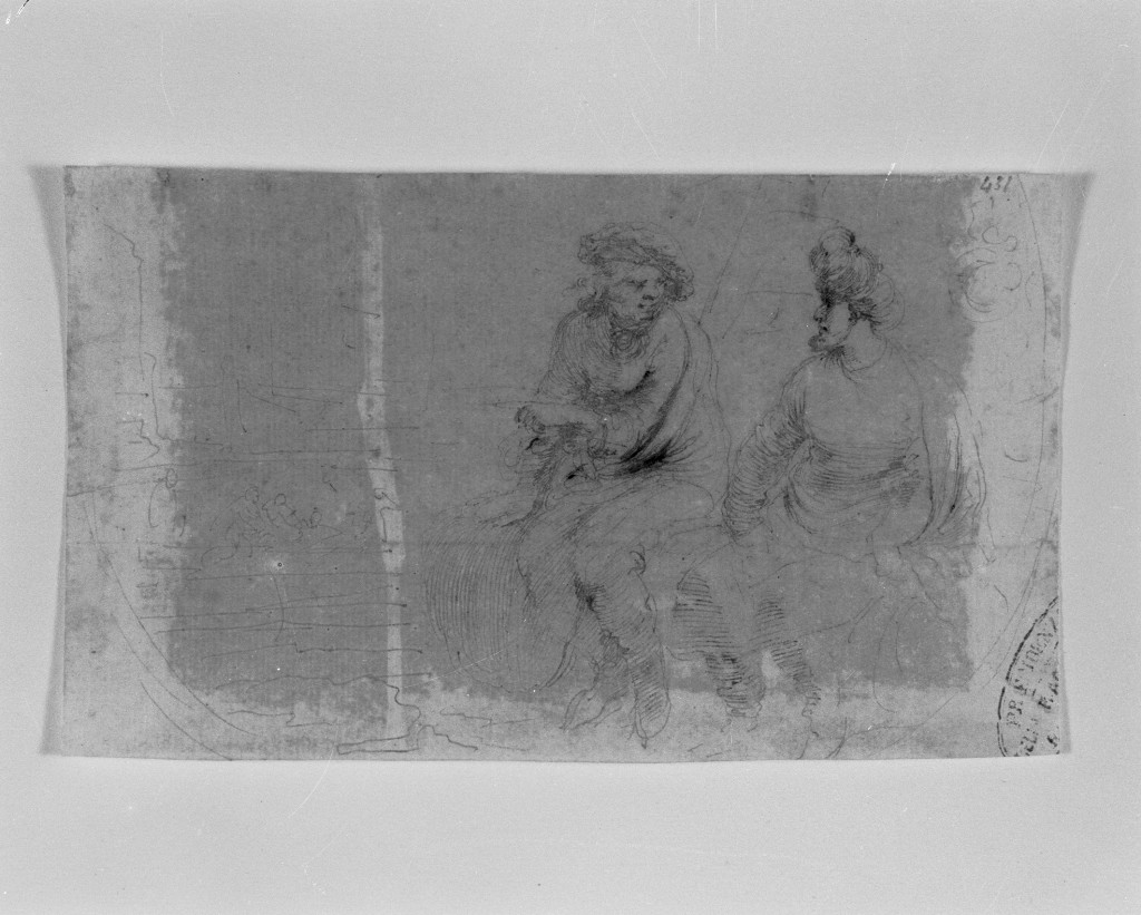 studio di figure (disegno, opera isolata) - ambito toscano (sec. XVII)