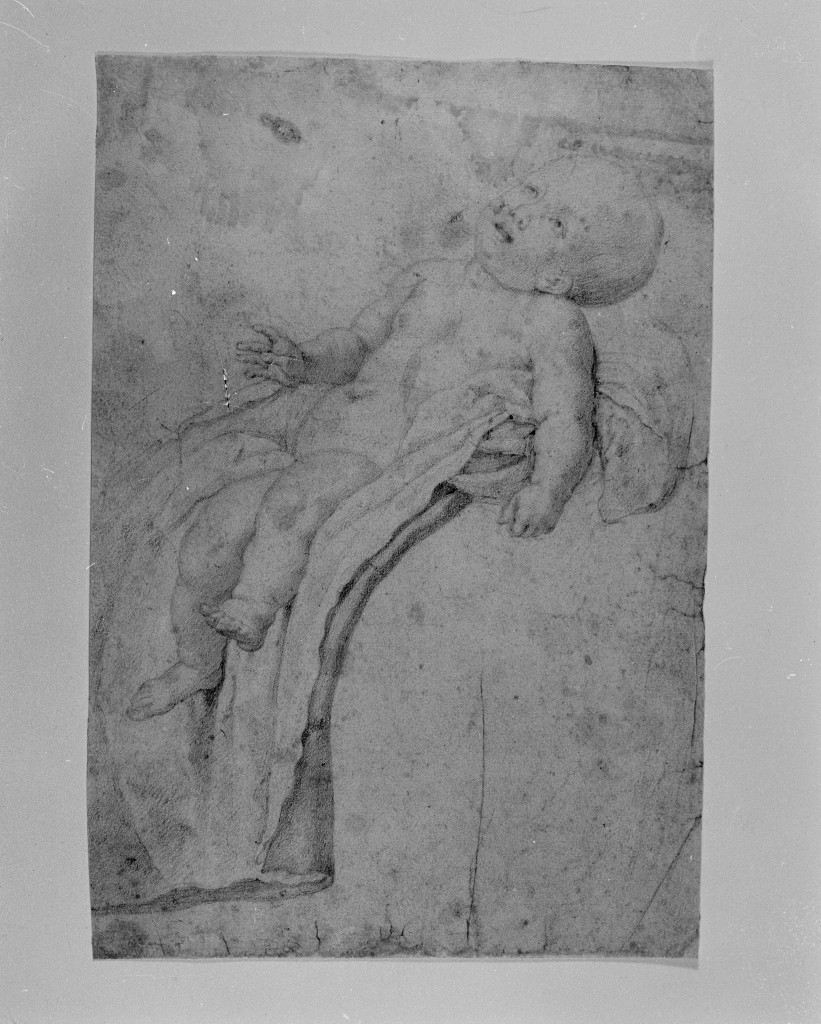 Gesù Bambino (disegno, elemento d'insieme) - ambito toscano (sec. XVII)