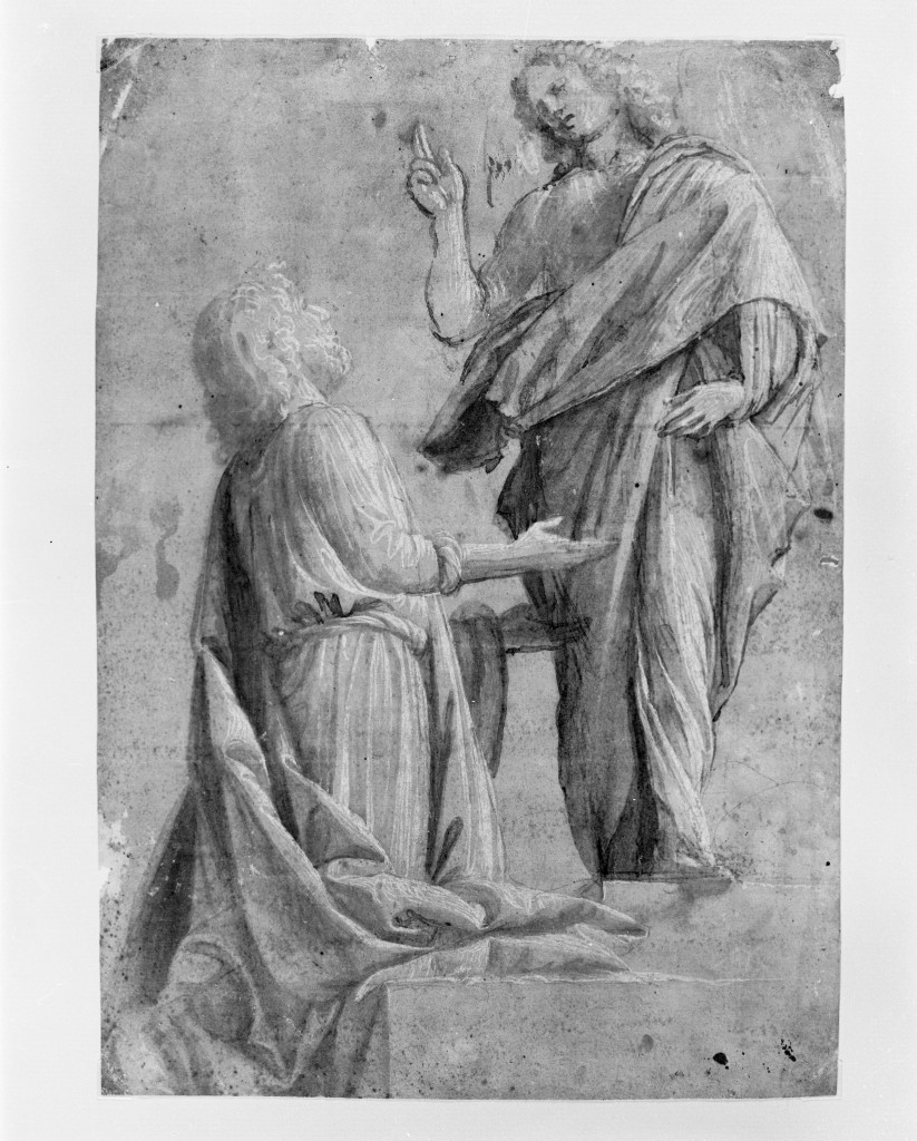 annuncio della nascita di San Giovanni Battista a Zaccaria (disegno) di Suardi Bartolomeo detto Bramantino (secc. XV/ XVI)