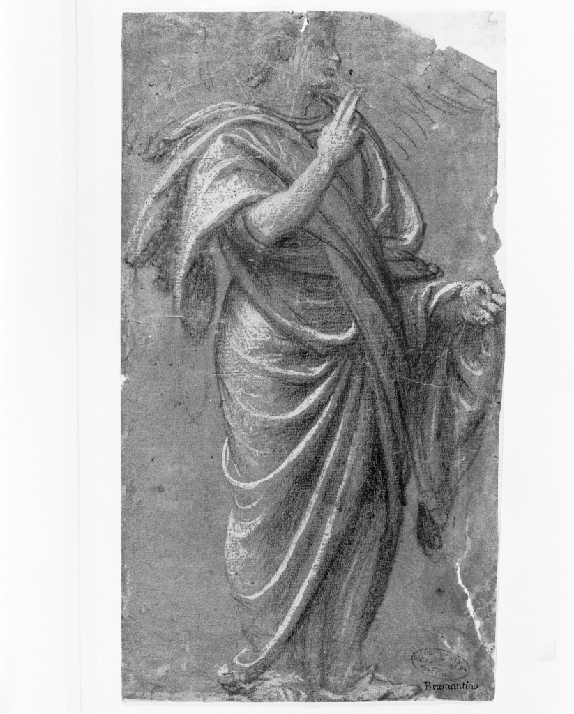 angelo annunciante (disegno) di Suardi Bartolomeo detto Bramantino (secc. XV/ XVI)