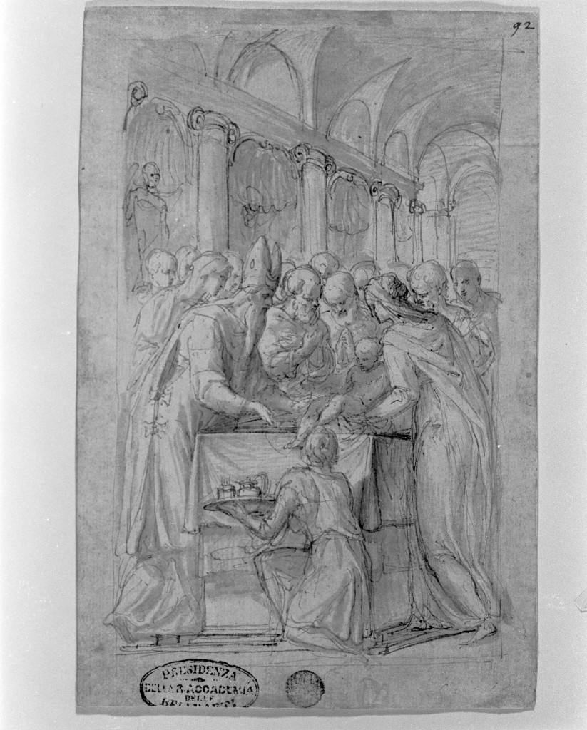 presentazione di Gesù al tempio (disegno, opera isolata) di Campi Bernardino (sec. XVI)