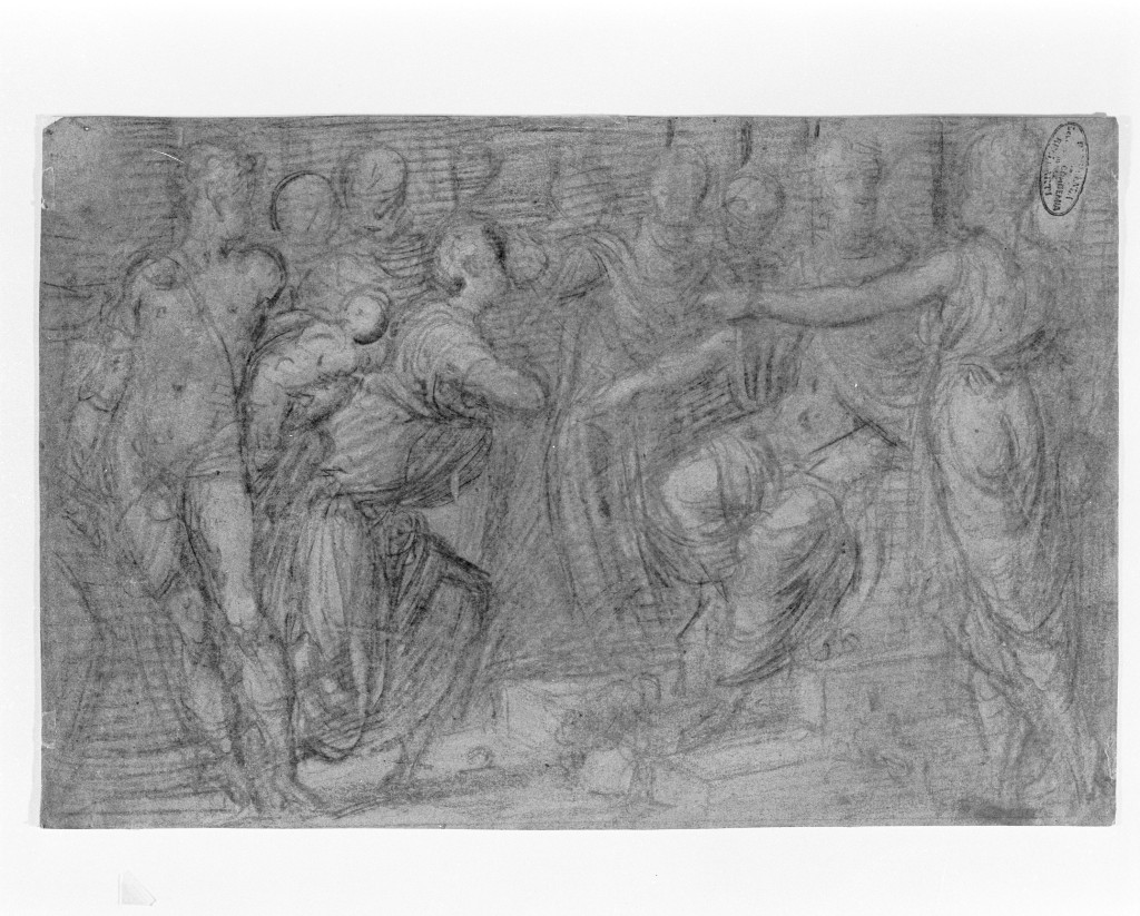 Giudizio di Salomone (disegno, opera isolata) di Gambara Lattanzio (sec. XVI)