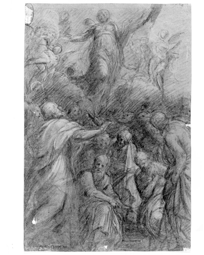 Madonna Assunta (disegno, opera isolata) di Gambara Lattanzio (sec. XVI)