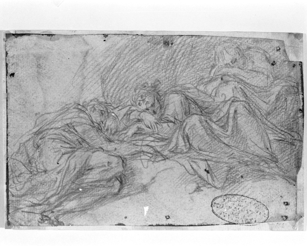 Tre Apostoli dormienti, apostoli (disegno, opera isolata) di Procaccini Camillo (secc. XVI/ XVII)