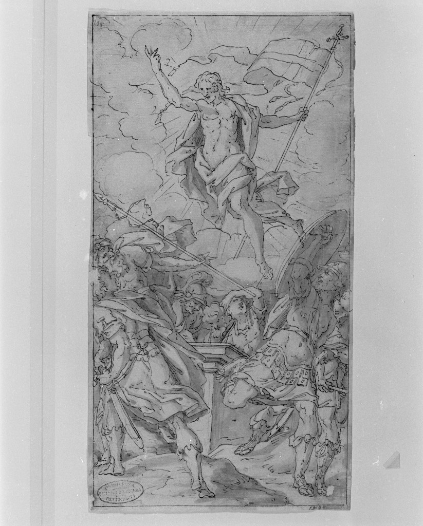 resurrezione di Cristo (disegno, opera isolata) di Della Rovere Giovanni Battista detto Fiammenghino (secc. XVI/ XVII)