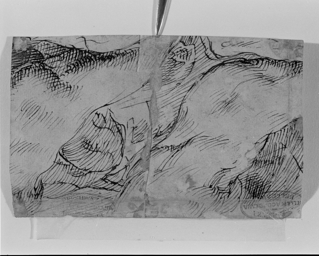 studio di parti anatomiche (disegno, opera isolata) di Procaccini Giulio Cesare (secc. XVI/ XVII)