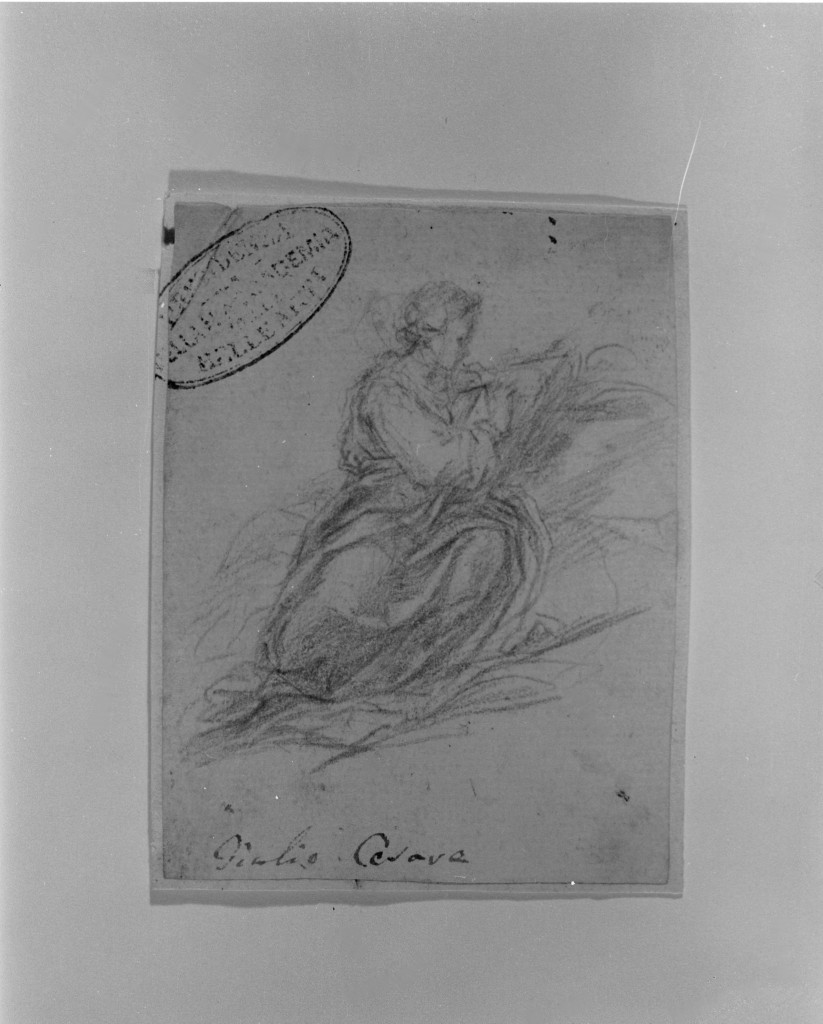 Evangelista, figura maschile seduta (disegno, opera isolata) di Procaccini Giulio Cesare (secc. XVI/ XVII)