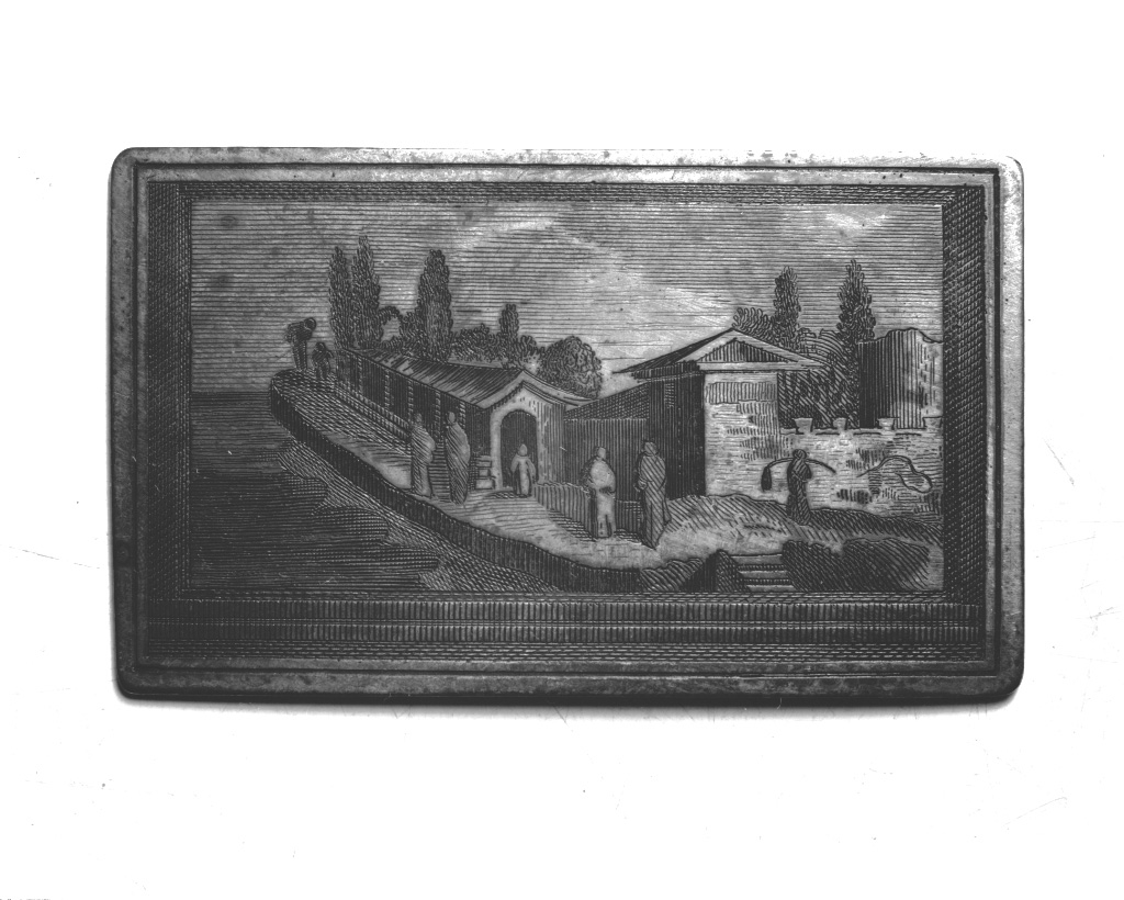 paesaggio marino (matrice, elemento d'insieme) - ambito veneziano (sec. XVIII)