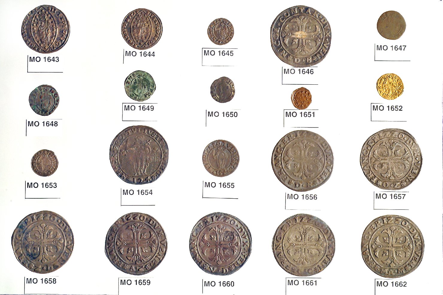 moneta - 1/2 zecchino - ambito veneziano (sec. XVII)