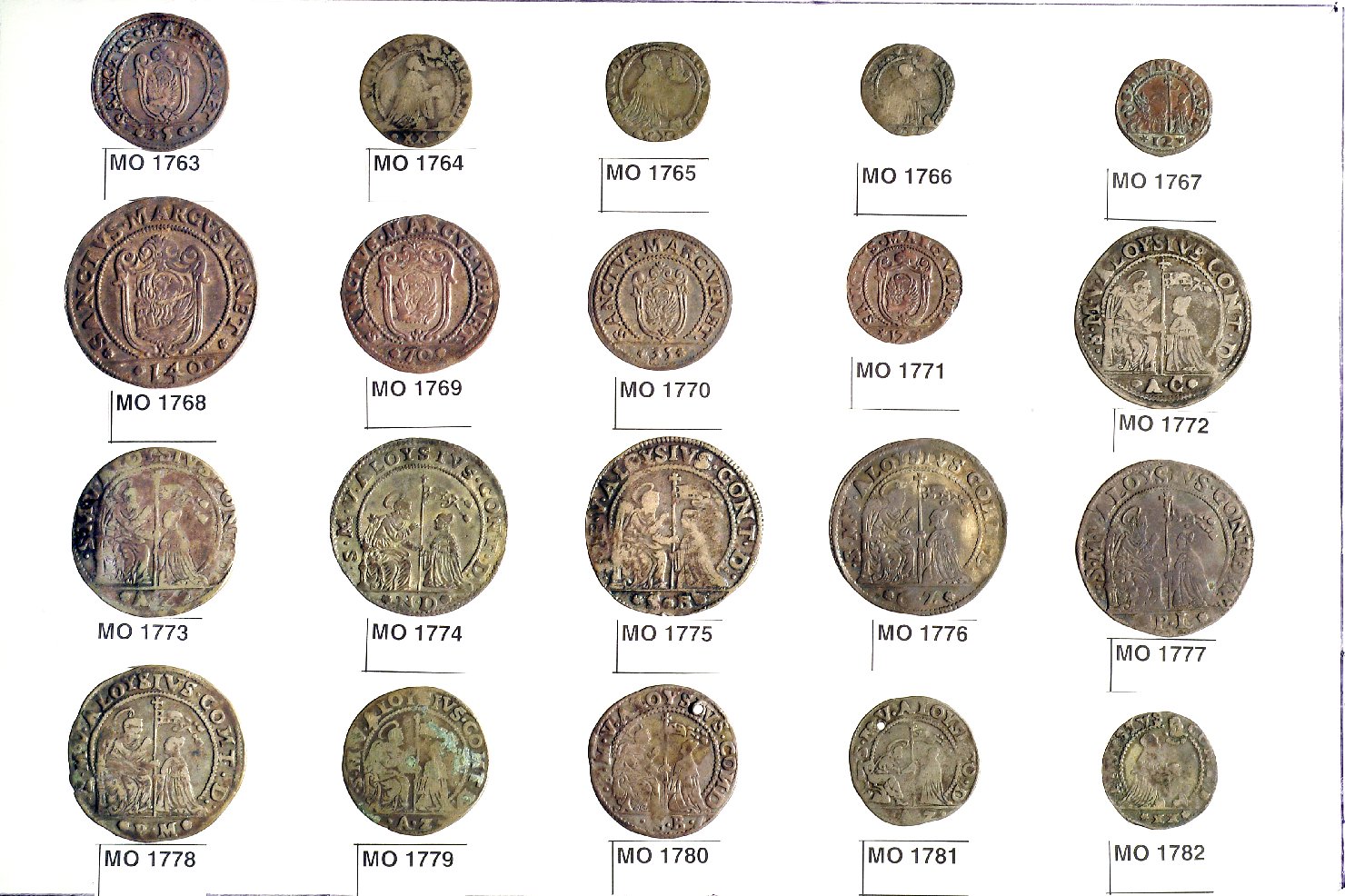 moneta - 1/4 di scudo - ambito veneziano (sec. XVII)