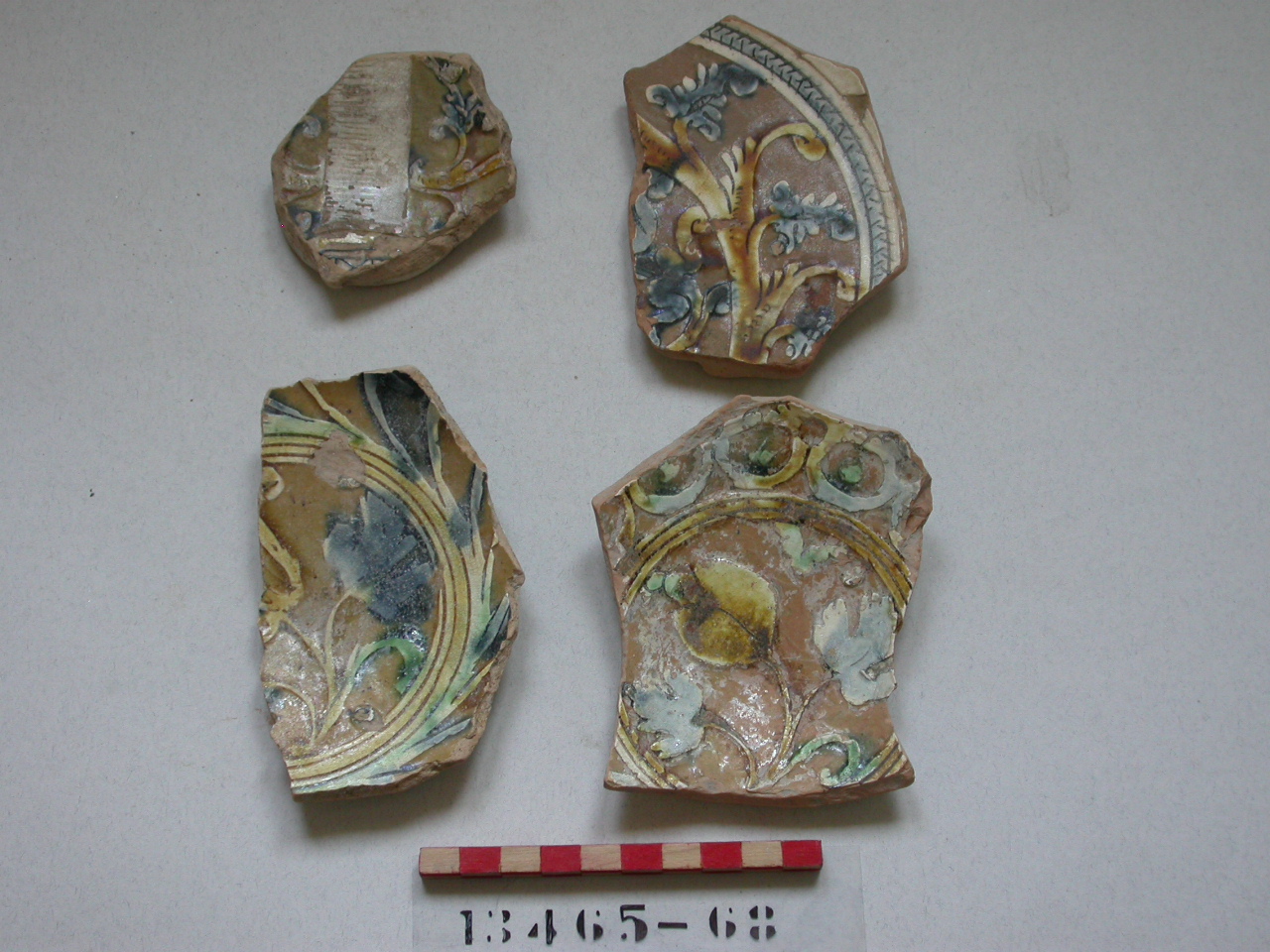 paesaggio (scodella, frammento) - ambito veneziano (secc. XVI/ XVII)