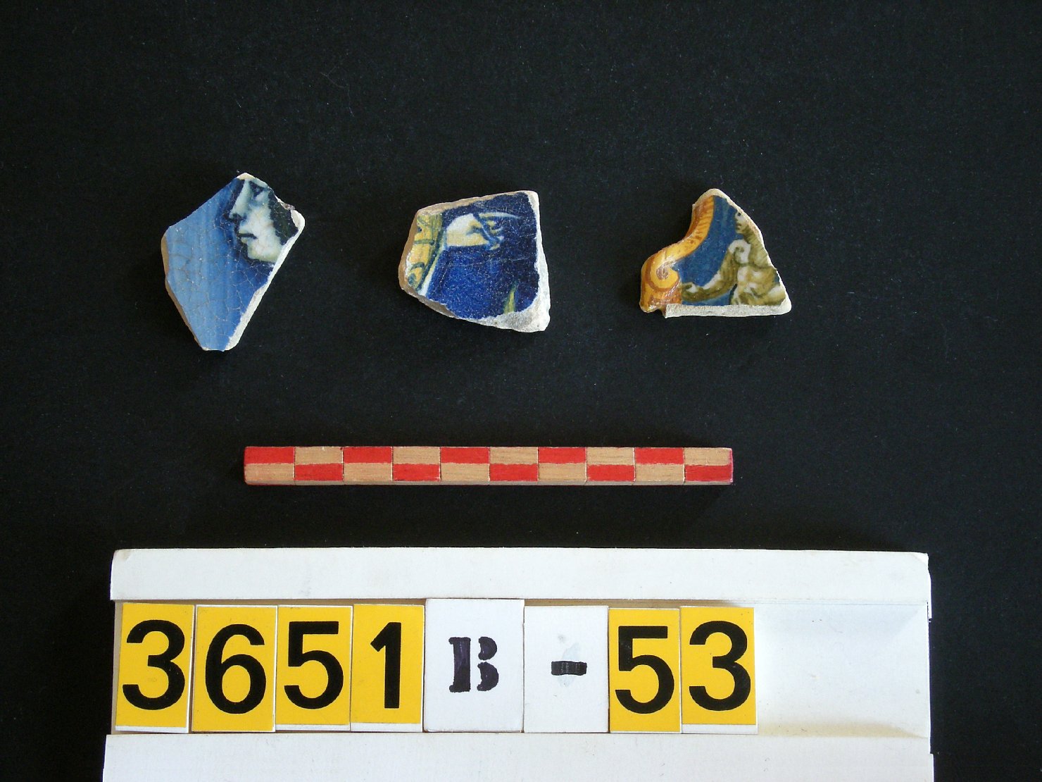 testa d'uomo di profilo (piatto, frammento) - ambito faentino (sec. XVI)